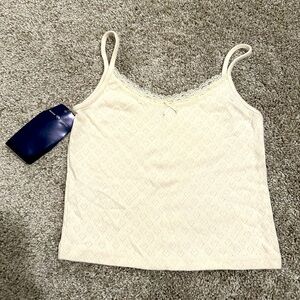NEW Brandy Melville Eyelet Heart Tank | One Size | Made in Italy 🇮🇹🫶🏻